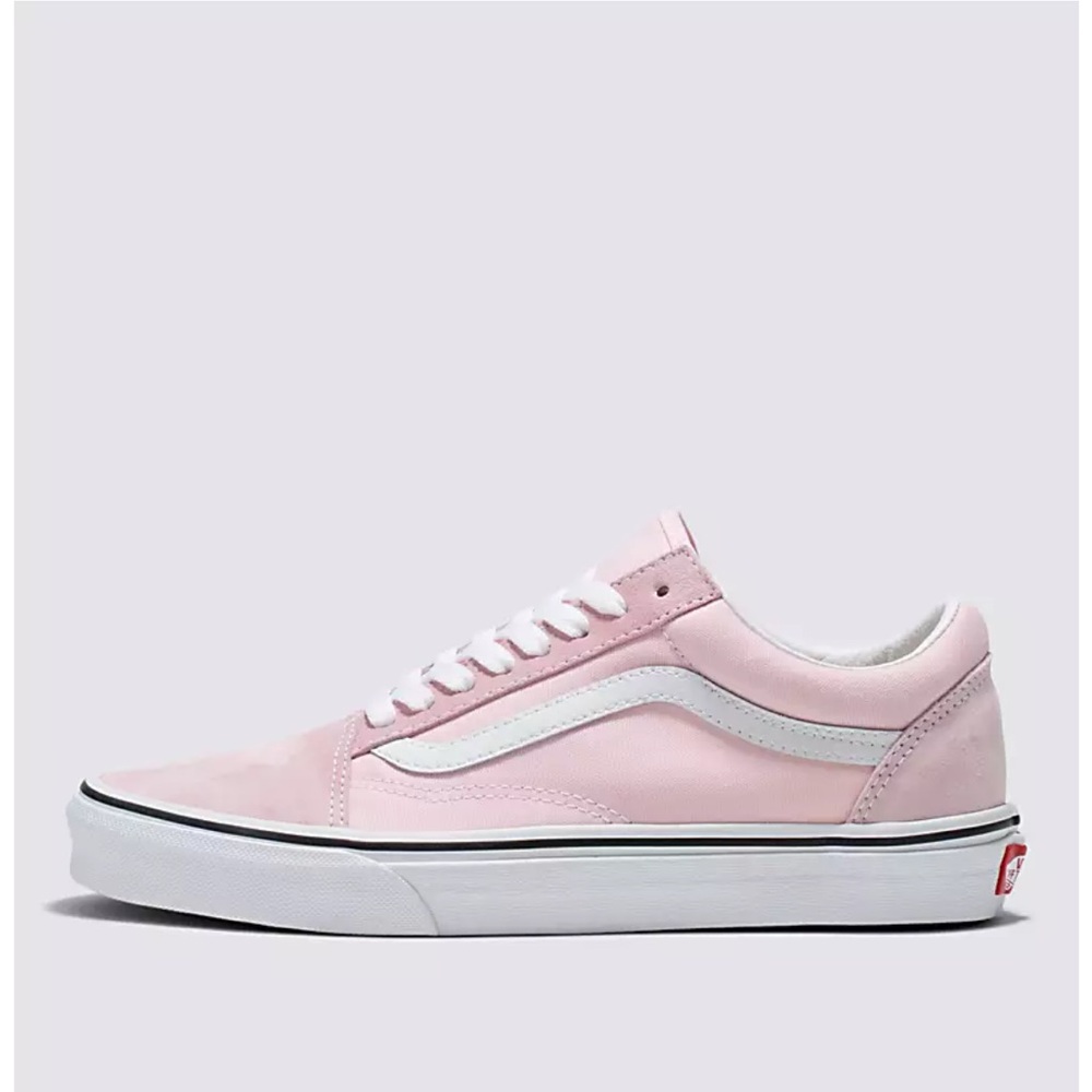 Vans Old Skool Pink and White Low Top Sneakers - Picture 3 of 6